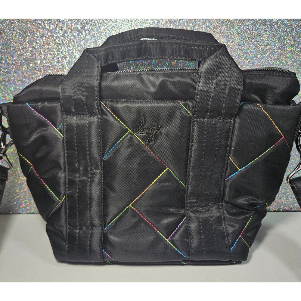 LUG Dory Mini Rainbow Pride Quilted Crossbody Puffer Bag Tote Bag Purse - NWOT